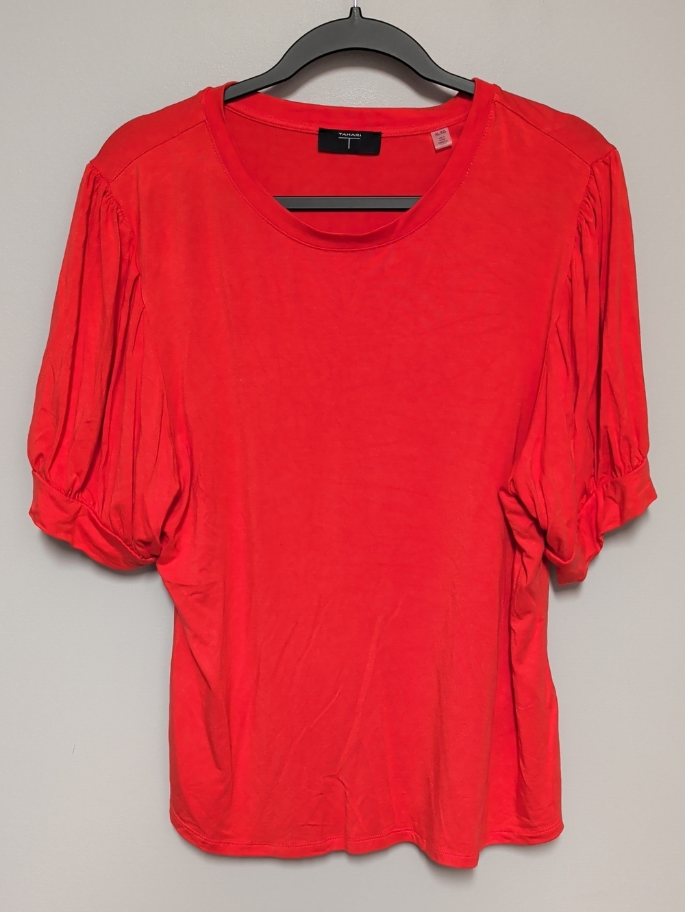 Talbots Bright Red Puff-Sleeve Tee